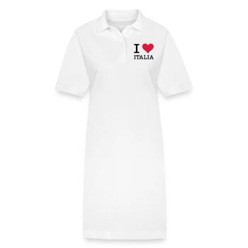 I Love Italia - Stanley/Stella Frauen Bio-Polokleid PAIGER - Weiß - Vorne