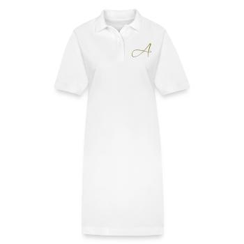 Letter A - Robe polo bio PAIGER Stanley/Stella Femme - blanc - Devant