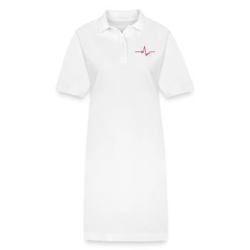 pulsation cardiaque amour son - Robe polo bio PAIGER Stanley/Stella Femme - blanc - Devant