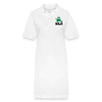 Bande dessinée Ninja - Robe polo bio PAIGER Stanley/Stella Femme - blanc - Devant