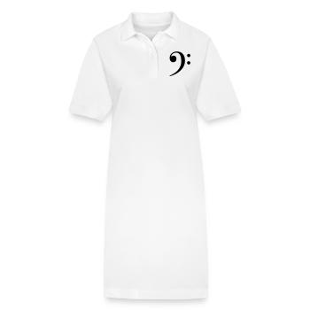 Bass Clef Music Bass - Stanley/Stella PAIGER Organic Women’s Polo Dress - white - Front