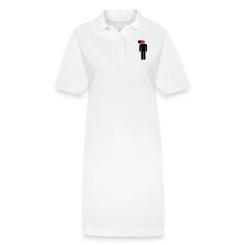 Mobile sur, cerveau désactivé - Robe polo bio PAIGER Stanley/Stella Femme - blanc - Devant