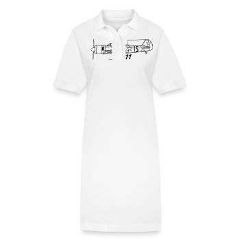 Yak 11 - Robe polo bio PAIGER Stanley/Stella Femme - blanc - Devant