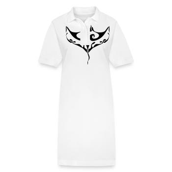 Mantarochens Tattoo - Stanley/Stella Frauen Bio-Polokleid PAIGER - Weiß - Vorne