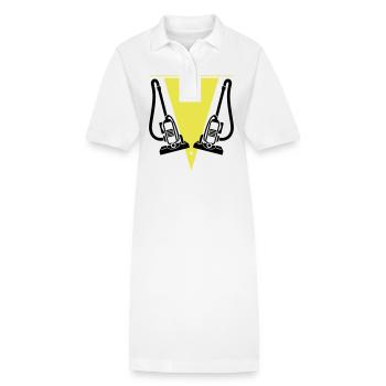 Vacuum Cleaner Cleaning Company - Stanley/Stella PAIGER Organic Women’s Polo Dress - white - Front