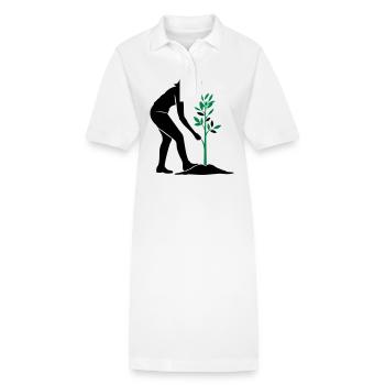 Baum Pflanzen Naturschutz - Stanley/Stella Frauen Bio-Polokleid PAIGER - Weiß - Vorne