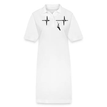 Apnée du rythme cardiaque - Robe polo bio PAIGER Stanley/Stella Femme - blanc - Devant