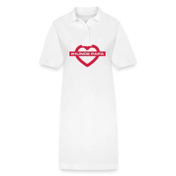 Papa chien - Robe polo bio PAIGER Stanley/Stella Femme - blanc - Devant