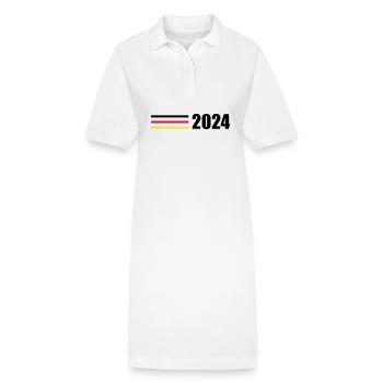 2024 Deutschland Fahne - Stanley/Stella Frauen Bio-Polokleid PAIGER - Weiß - Vorne