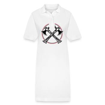 Axt Symbol - Stanley/Stella Frauen Bio-Polokleid PAIGER - Weiß - Vorne