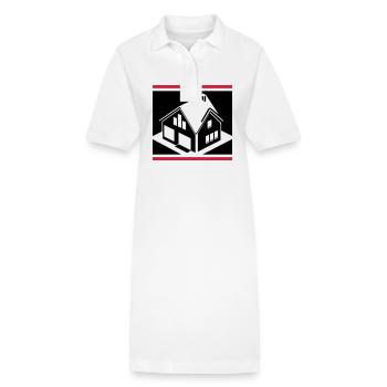 Real Estate House Logo - Stanley/Stella PAIGER Organic Women’s Polo Dress - white - Front