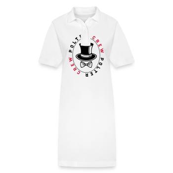 Polter Crew Verlobung Hochzeit - Stanley/Stella Frauen Bio-Polokleid PAIGER - Weiß - Vorne