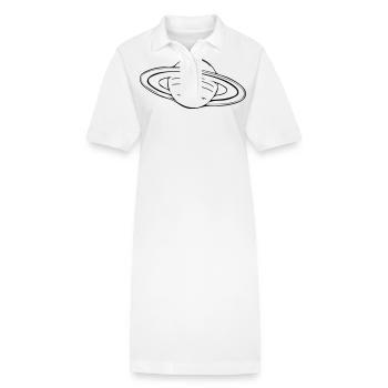 Saturn mit Ringen - Stanley/Stella Frauen Bio-Polokleid PAIGER - Weiß - Vorne