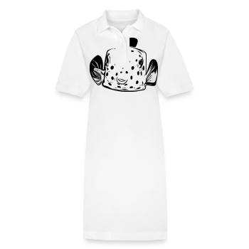 Poisson-valise - Robe polo bio PAIGER Stanley/Stella Femme - blanc - Devant