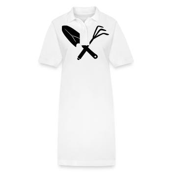 outils de jardin - Robe polo bio PAIGER Stanley/Stella Femme - blanc - Devant