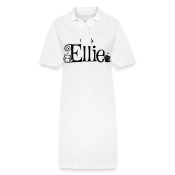 Ellie Name First Name Kitten Name - Stanley/Stella PAIGER Organic Women’s Polo Dress - white - Front