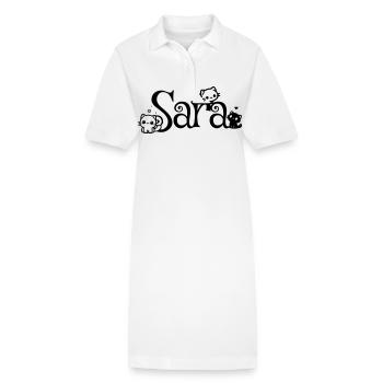 Sara Name First Name Kitten Name - Stanley/Stella PAIGER Organic Women’s Polo Dress - white - Front