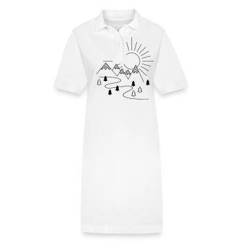 Berge - Stanley/Stella Frauen Bio-Polokleid PAIGER - Weiß - Vorne