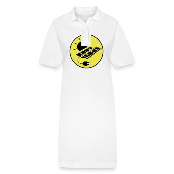 Photovoltaik Anlage Symbol Solar Energie - Stanley/Stella Frauen Bio-Polokleid PAIGER - Weiß - Vorne