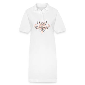 Ornament Boho - Stanley/Stella PAIGER Organic Women’s Polo Dress - white - Front
