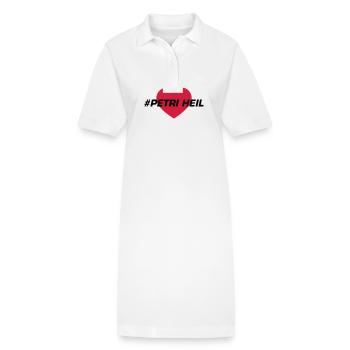 Petri Heil Pêche au cœur - Robe polo bio PAIGER Stanley/Stella Femme - blanc - Devant