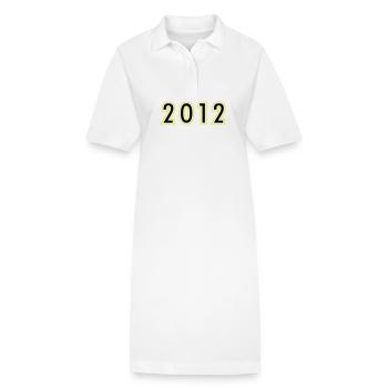 2012 Year Birthday - Stanley/Stella PAIGER Organic Women’s Polo Dress - white - Front