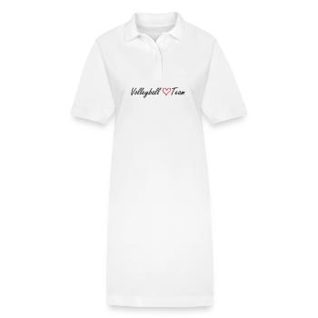 Volleyball Team Herz - Stanley/Stella Frauen Bio-Polokleid PAIGER - Weiß - Vorne