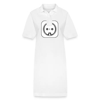 Steckdose Symbol Elektriker - Stanley/Stella Frauen Bio-Polokleid PAIGER - Weiß - Vorne