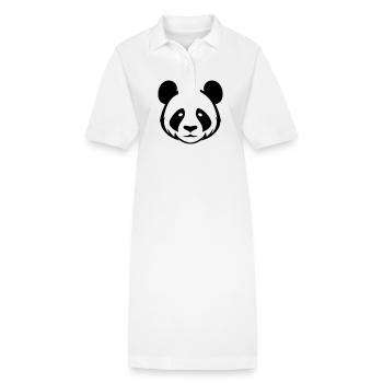 Tête de panda - Robe polo bio PAIGER Stanley/Stella Femme - blanc - Devant