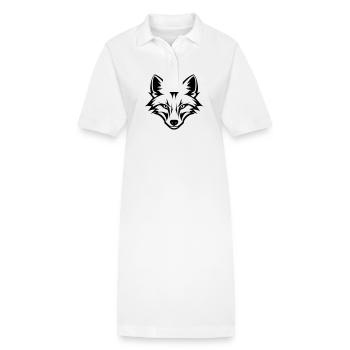 Tête de renard - Robe polo bio PAIGER Stanley/Stella Femme - blanc - Devant