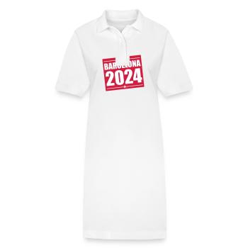 Barcelona 2024 - Stanley/Stella Frauen Bio-Polokleid PAIGER - Weiß - Vorne