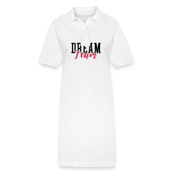 Équipe de rêve - Robe polo bio PAIGER Stanley/Stella Femme - blanc - Devant