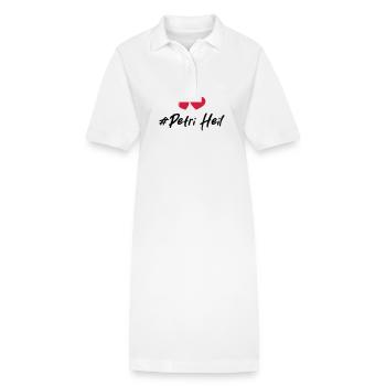 Petri Heil Pêche au cœur - Robe polo bio PAIGER Stanley/Stella Femme - blanc - Devant