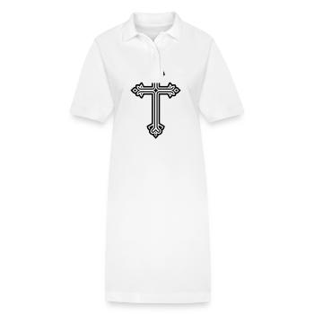 Croix Symbole Christianisme - Robe polo bio PAIGER Stanley/Stella Femme - blanc - Devant