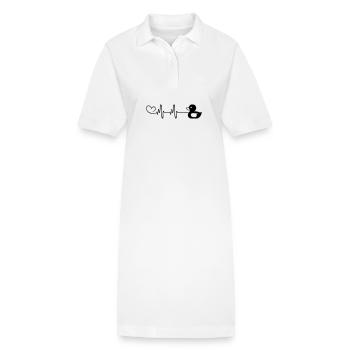 Ente Puls Herz - Stanley/Stella Frauen Bio-Polokleid PAIGER - Weiß - Vorne