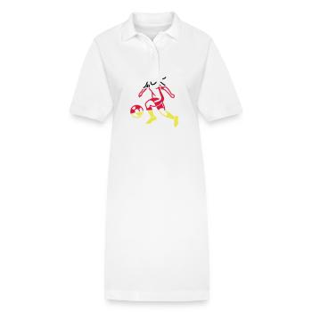Équipe féminine de football d’Allemagne - Robe polo bio PAIGER Stanley/Stella Femme - blanc - Devant