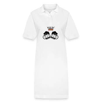 Bier Krone - Stanley/Stella Frauen Bio-Polokleid PAIGER - Weiß - Vorne