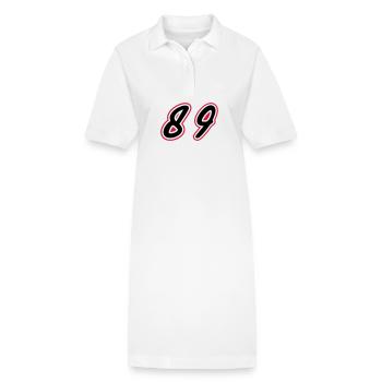 89 Symbole numérique - Robe polo bio PAIGER Stanley/Stella Femme - blanc - Devant
