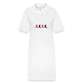 Équipe de football - Robe polo bio PAIGER Stanley/Stella Femme - blanc - Devant