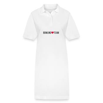 Bowling Team Herz - Stanley/Stella Frauen Bio-Polokleid PAIGER - Weiß - Vorne