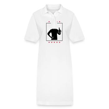 Silhouette de fête de consommation de bière - Robe polo bio PAIGER Stanley/Stella Femme - blanc - Devant