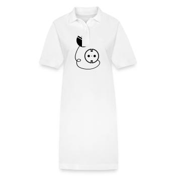 Steckdose Strom Icon Elektriker - Stanley/Stella Frauen Bio-Polokleid PAIGER - Weiß - Vorne
