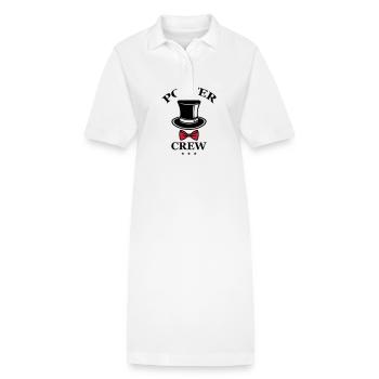 Polter Crew Verlobung Hochzeit - Stanley/Stella Frauen Bio-Polokleid PAIGER - Weiß - Vorne