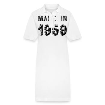Fabriqué en 1959 - Robe polo bio PAIGER Stanley/Stella Femme - blanc - Devant