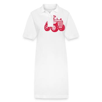 Traktor Icon - Stanley/Stella Frauen Bio-Polokleid PAIGER - Weiß - Vorne
