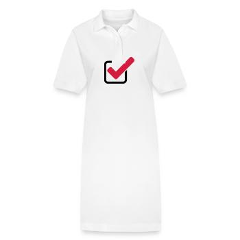 Cochez Tick Icon - Robe polo bio PAIGER Stanley/Stella Femme - blanc - Devant