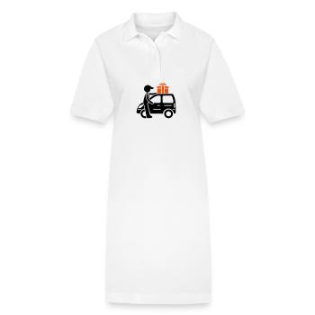 Livraison de services de colis - Robe polo bio PAIGER Stanley/Stella Femme - blanc - Devant