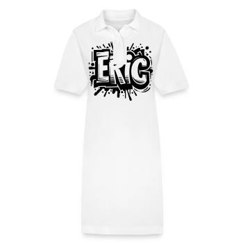 Eric Name Vorname Graffiti - Stanley/Stella Frauen Bio-Polokleid PAIGER - Weiß - Vorne