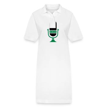 Microphone Podcast - Robe polo bio PAIGER Stanley/Stella Femme - blanc - Devant