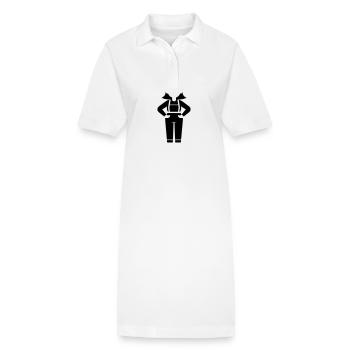 Bauarbeiter Frau - Stanley/Stella Frauen Bio-Polokleid PAIGER - Weiß - Vorne